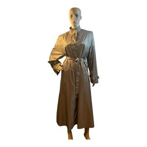 TJW BY Mervyn’s VTG Women’s 90s Belted Rain Trench Coat Beige Insulated Size 14
